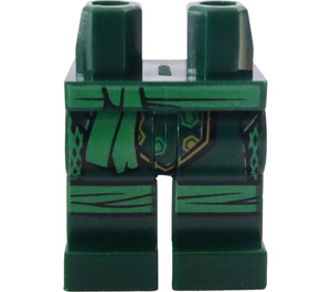 LEGO Donkergroen Heupen en benen met Groen Sash en Wrappings (3815)