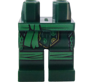 LEGO Vert foncé Hanches et jambes avec Green Sash et Wrappings (3815)