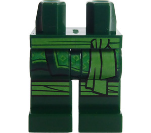 LEGO Verde scuro Fianchi con Gambe (3815)