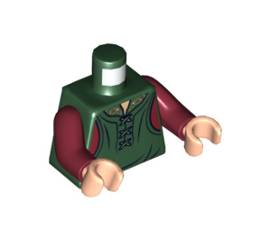 LEGO Donkergroen King Theoden Torso (973 / 76382)