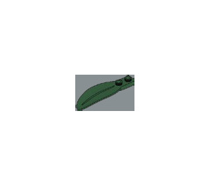 LEGO Dark Green Leaf 2 x 6 x 1 (3565)