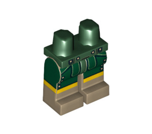 레고 짙은 녹색 Lederhosen Guy 미니피규어 엉덩이와 다리 (3815 / 10864)