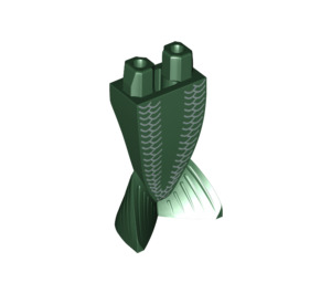 LEGO Dark Green Mermaid Tail with White Scales (18657 / 84676)