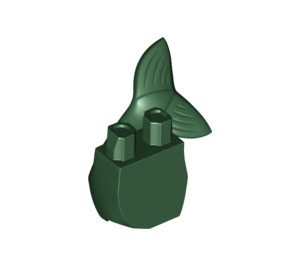 LEGO Dark Green Minifig Mermaid Tail (95351)