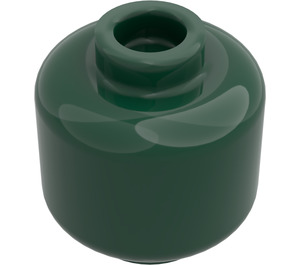 LEGO Dark Green Minifigure Head (Recessed Solid Stud) (3274 / 3626)