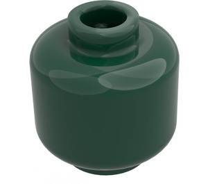 LEGO Dark Green Minifigure Head (Safety Stud) (3626 / 88475)