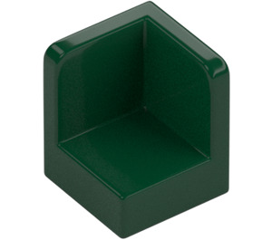 LEGO Dark Green Panel 1 x 1 Corner with Rounded Corners (6231)