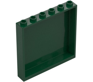 LEGO Tmavě zelená Panel 1 x 6 x 5 (35286 / 59349)