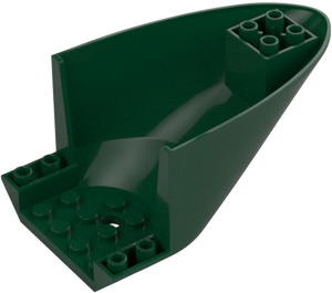 LEGO Dark Green Plane Rear 6 x 10 x 4 (87616)