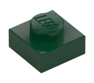 LEGO Dark Green Plate 1 x 1 (3024 / 30008)