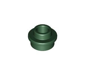 LEGO Dark Green Plate 1 x 1 Round with Open Stud (28626 / 85861)