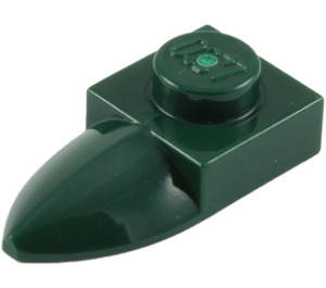 LEGO Dark Green Plate 1 x 1 with Tooth (35162 / 49668)