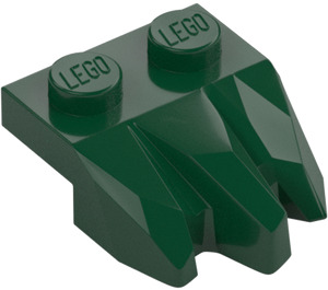 LEGO Mørk grønn Plate 1 x 2 med 3 Stein Klør (27261)