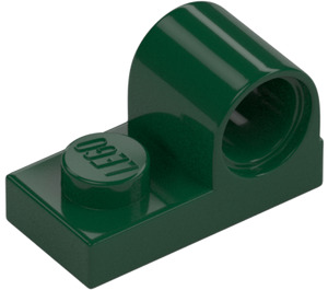 LEGO Dark Green Plate 1 x 2 with Pin Hole (11458)