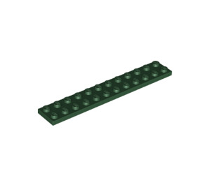 LEGO Dark Green Plate 2 x 12 (2445)