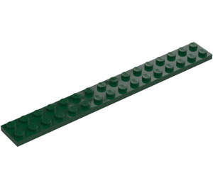 LEGO Donkergroen Plaat 2 x 16 (4282)