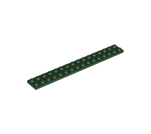 LEGO Dark Green Plate 2 x 16 (4282)
