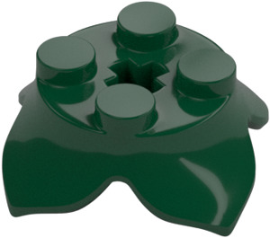 LEGO Dark Green Plate 2 x 2 with 4 Petals (15469)