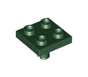 LEGO Vert foncé assiette 2 x 2 avec Bas Épingle (Pas de trous) (2476 / 48241)