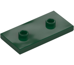 LEGO Verde oscuro Placa 2 x 4 con 2 Espigas (65509)