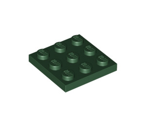 LEGO Dunkelgrün Platte 3 x 3 (11212)
