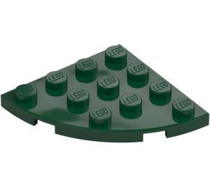 LEGO Dunkelgrün Platte 4 x 4 Rund Ecke (30565)