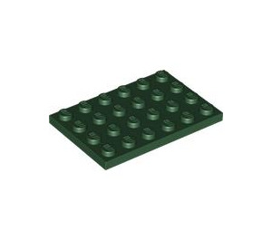 LEGO Dark Green Plate 4 x 6 (3032)