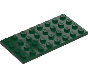 LEGO Tmavě zelená Deska 4 x 8 (3035)