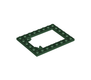 LEGO Dunkelgrün Platte 6 x 8 Trap Tür Rahmen Flush Pin Holders (92107)