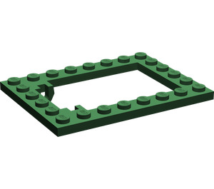LEGO Dark Green Plate 6 x 8 Trap Door Frame Recessed Pin Holders (30041)