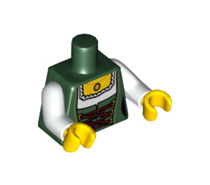 LEGO Dark Green Pretzel Girl Torso (973 / 88585)