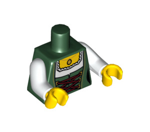 LEGO Donkergroen Pretzel Meisje Torso (973 / 88585)