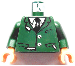 LEGO Verde oscuro Profesor/Profesora Lupin Minifigura Torso (973 / 73403)