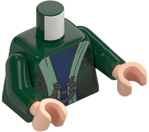 LEGO Donkergroen Professor McGonagall zonder Hoed Minifiguur Torso (973 / 76382)