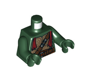 LEGO Donkergroen Raphael Minifig Torso (973 / 76382)