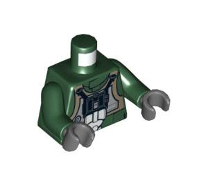 LEGO Dark Green Rebel Pilot A-Wing Torso (Dark Tan Version) (973 / 76382)