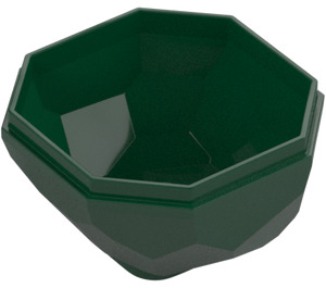 LEGO Dark Green Rock 4 x 4 x 1.6 Bottom (30294 / 42291)