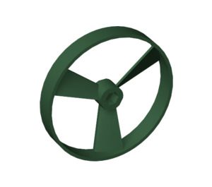 LEGO Dark Green Rotor with Ring without Code on Side (50899)