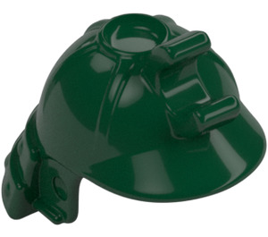 LEGO Verde oscuro Samurai Casco con Clip y Largo Visera (65037 / 98128)