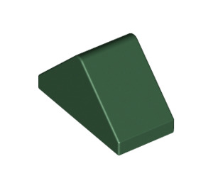 LEGO Dark Green Slope 1 x 2 (45°) Double with Inside Stud Holder (3044)