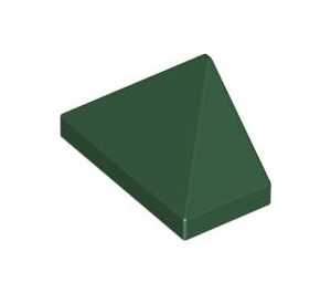 LEGO Verde scuro Pendenza 1 x 2 (45°) Triplo con barra interna (3048)