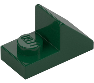 LEGO Verde scuro Pendenza 1 x 2 (45°) con Piastra (15672 / 92946)