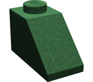 LEGO Dark Green Slope 1 x 2 (45°) without Centre Stud