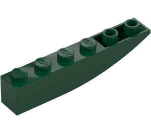 LEGO Tummanvihreä Luiska 1 x 6 Kaareva Käänteinen (41763 / 42023)