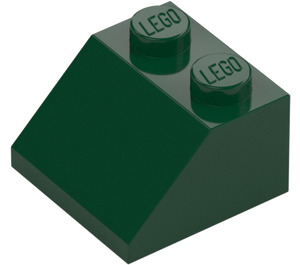 LEGO Verde oscuro Con pendiente 2 x 2 (45°) (3039 / 6227)