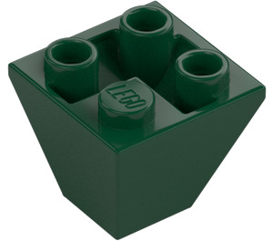 LEGO Mörkgrön Backe 2 x 2 (45°) Omvänd (3676)