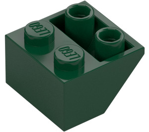 LEGO Tummanvihreä Luiska 2 x 2 (45°) Käänteinen tasaisella välilevyllä alla (3660)