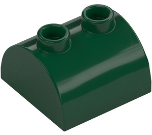 LEGO Dark Green Slope 2 x 2 Curved with 2 Studs on Top (30165)