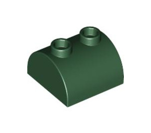 LEGO Dark Green Slope 2 x 2 Curved with 2 Studs on Top (30165)