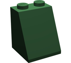 LEGO Donkergroen Helling 2 x 2 x 2 (65°) met buis aan de onderzijde (3678)